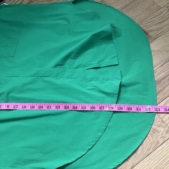Mela Purdie Shirt Womens S Relaxed Pocket Button Up Green Contemporary Blouse - Picture 6 of 8